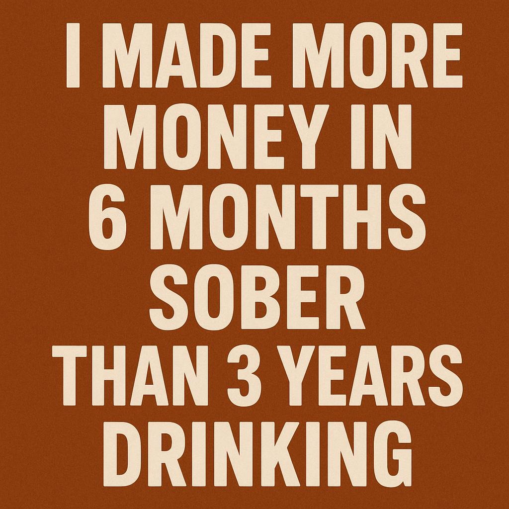 I Made More Money in 6 Months Sober Than 3 Years Drinking