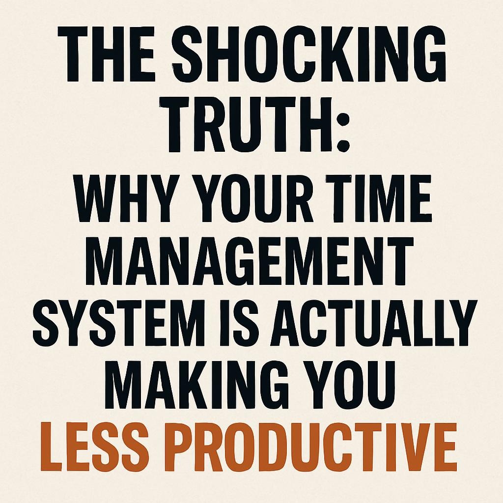 The Shocking Truth: Why Your Time Management System Is Actually Making You Less Productive